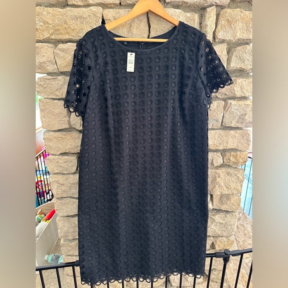 Talbots Black Lace Dress 14W Plus